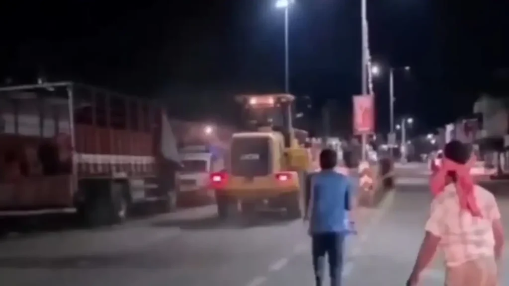 A stolen JCB, a string of police barricades and a chase that stretched across four police station