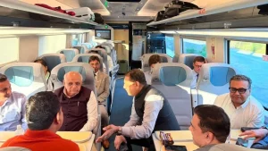 Chief Minister Bhupendra Patel travelled by train from Washington DC to New York on Wednesday, August