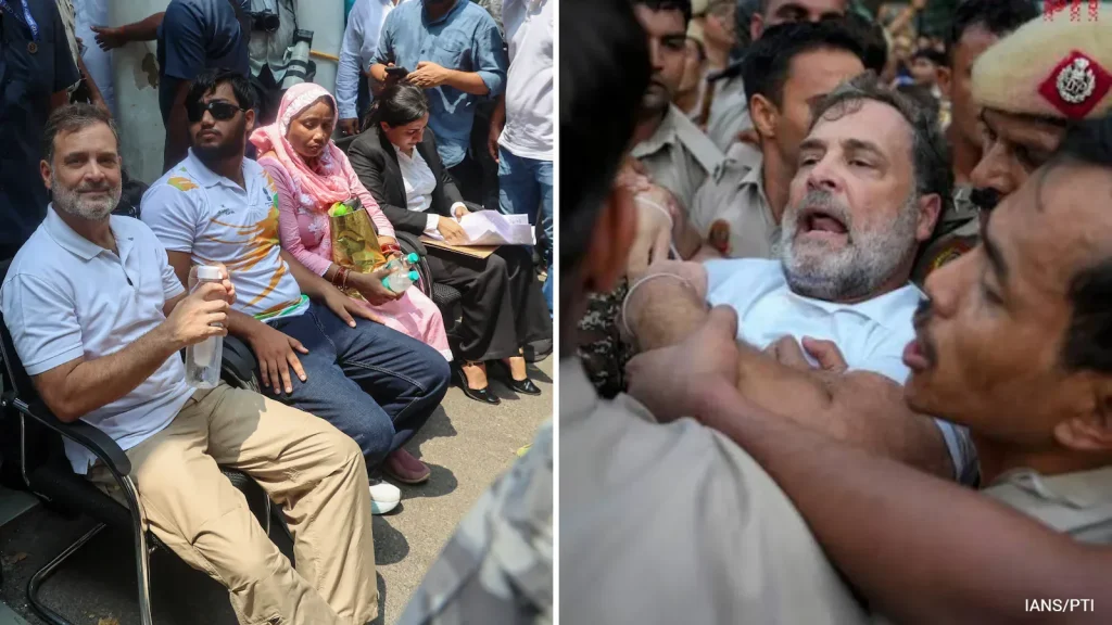 30 am on Friday, Rahul Gandhi arrived at the Connaught Place police station first, with Lochab