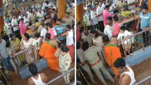 Video footage has emerged of the clash between a police sub-inspector and the daughter of an MLA