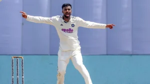 Rising left-arm spin prodigy Manav Suthar etched his name into the history books during India's opening