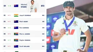 Australian pace spearhead Mitchell Starc officially captured the number one position in the ICC