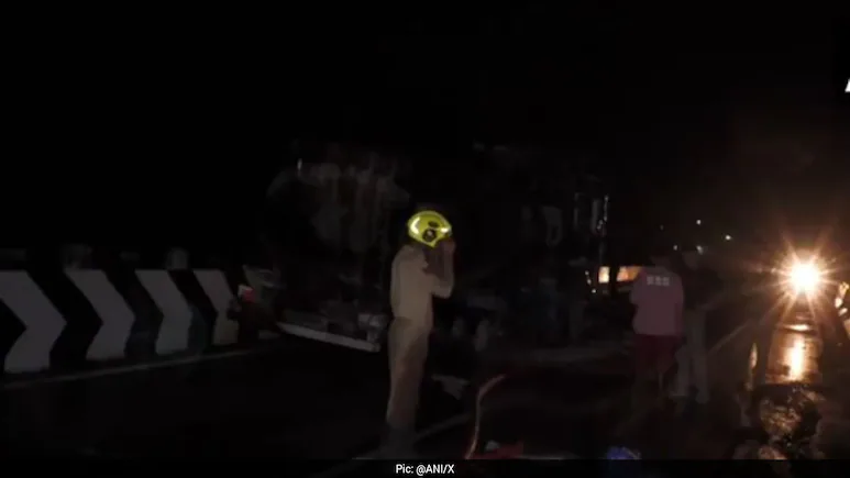 Fire erupted on Friday following a head-on collision between two tankers near the Malhar Palace