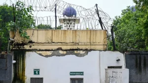 The action in New Delhi on Thursday involved the removal of a queue liner installed outside the Pakistan