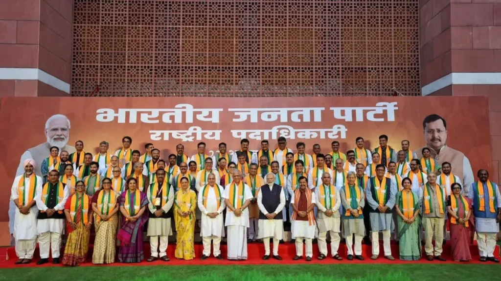This was the first time that the new team under BJP president Nitin Nabin had a meeting with the party