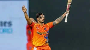 After reaching his fifty off just 27 deliveries, Rana looked towards the sky and became emotional as he