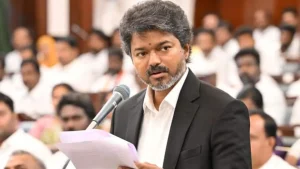 During an Assembly session on Monday, Tamil Nadu Chief Minister C Joseph Vijay issued an apology