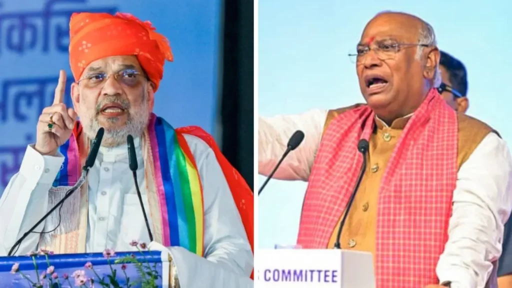 Mallikarjun Kharge did not mince words and in a sharp takedown reminded Home Minister Amit Shah, who
