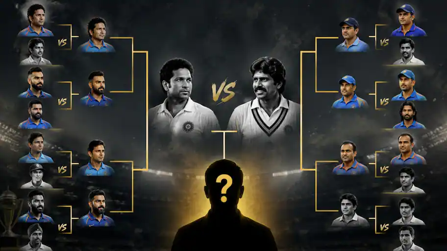 During the early rounds, Ashwin favored Sachin Tendulkar over Vijay Hazare, selected Virat