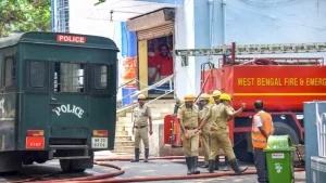 00 AM on Wednesday, August 19 — A fire broke out at a hotel on Mirza Ghalib Street in Kolkata around 2