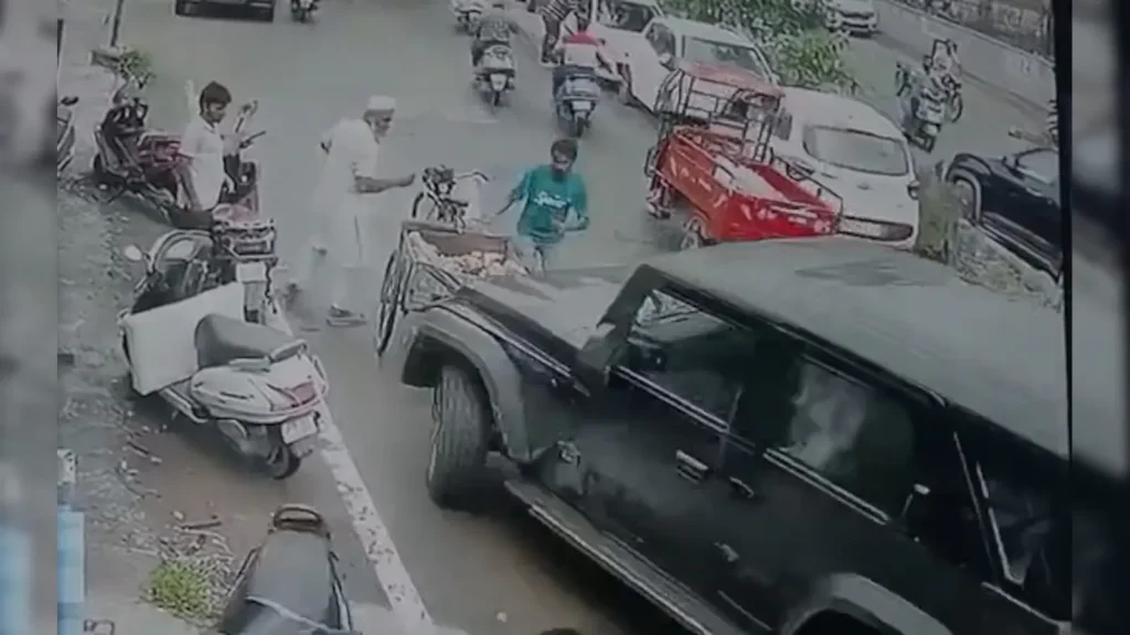 High drama unfolded on the streets of Ludhiana as a gangster fleeing the police in a Thar rammed