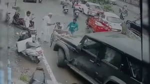 High drama unfolded on the streets of Ludhiana as a gangster fleeing the police in a Thar rammed