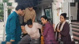 The situation arose amid heavy rush in a barricaded area opposite the Harsiddhi temple, according