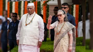 so Sonia Gandhi gestured regarding the management of the proceedings, not to stop the singing of Vande