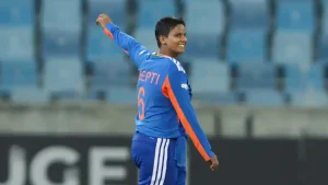 Deepti Sharma, the veteran Indian all-rounder etched her name into cricket history