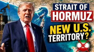 US President Donald Trump has labeled the Strait of Hormuz as 'NEW US Territory,' a statement that has