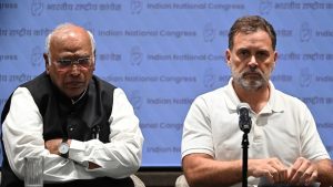 Congress chief Mallikarjun Kharge and Rahul Gandhi, for the second year in a row, skipped the 80th