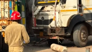 One person was killed and six others were injured after a CNG cylinder of a truck exploded at a fuel