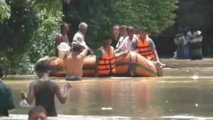 The Haora River in Tripura's capital, Agartala, has crossed the danger level following heavy overnight