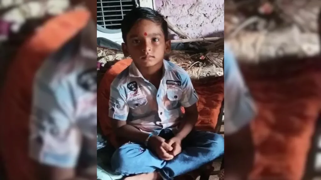 A seven-year-old boy died after his neck got trapped in the hydraulic door of a parked bus at a garage