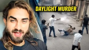 Footage has come to the public domain depicting the exact moment four armed men assaulted