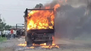 An eight-year-old boy was crushed to death by a speeding truck in Maharashtra's Jalgaon, leading