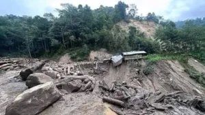 Five Army personnel went missing when a flash flood struck an Army camp in the Dibang Valley