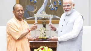 Uttar Pradesh Chief Minister Yogi Adityanath met Prime Minister Narendra Modi on Saturday