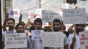 J&K intern doctors begin hunger strike after talks fail — 'Need written order, not verbal