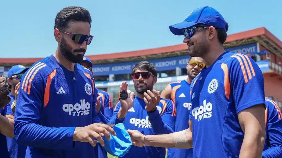 Naman Dhir has been handed his international debut as India won the toss and elected to bowl