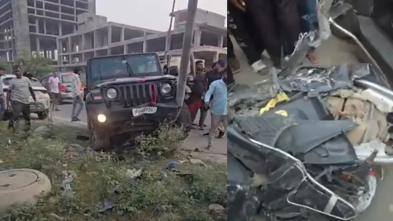 Rider Dies, Wife Injured After Speeding Thar Hits Scooter In Greater Noida
