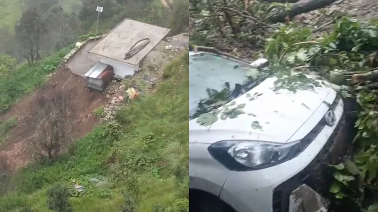 Landslides have hit the villages of Pokhrad and Churigaad in Nainital's Dhari tehsil