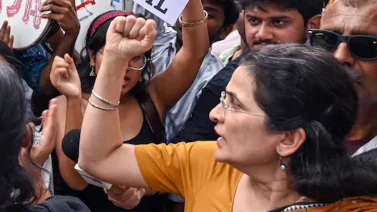 Students' Body AISA Protests At Jantar Mantar, Demands Gyanesh Kumar's Arrest