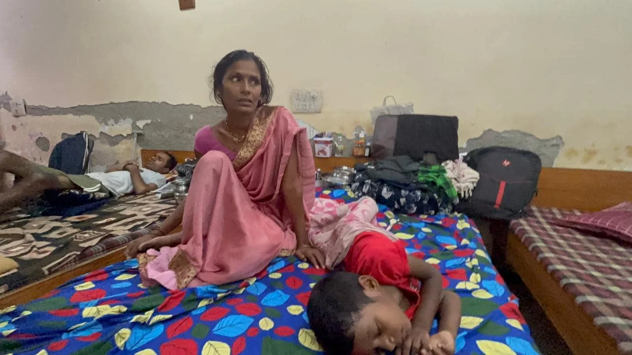 Raza Khatoon from Bihar has already spent weeks here, sleeping in the underpass near AIIMS