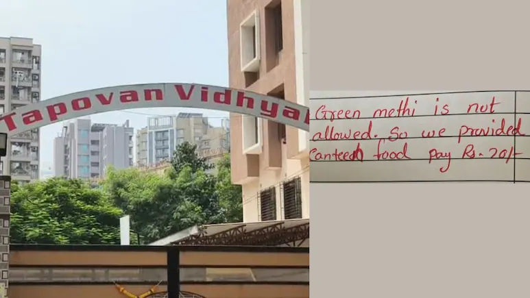 Student Charged Rs 20 Over School Tiffin — "Green Methi Not Allowed"