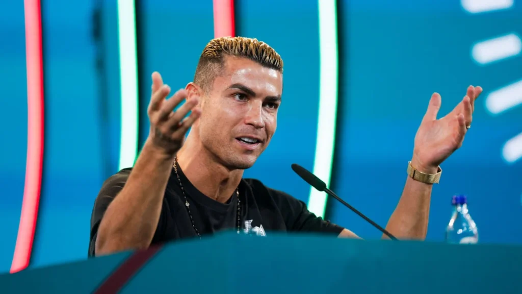 Cristiano Ronaldo said he is focused on "the present", refusing to set a date