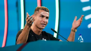 Cristiano Ronaldo said he is focused on "the present", refusing to set a date