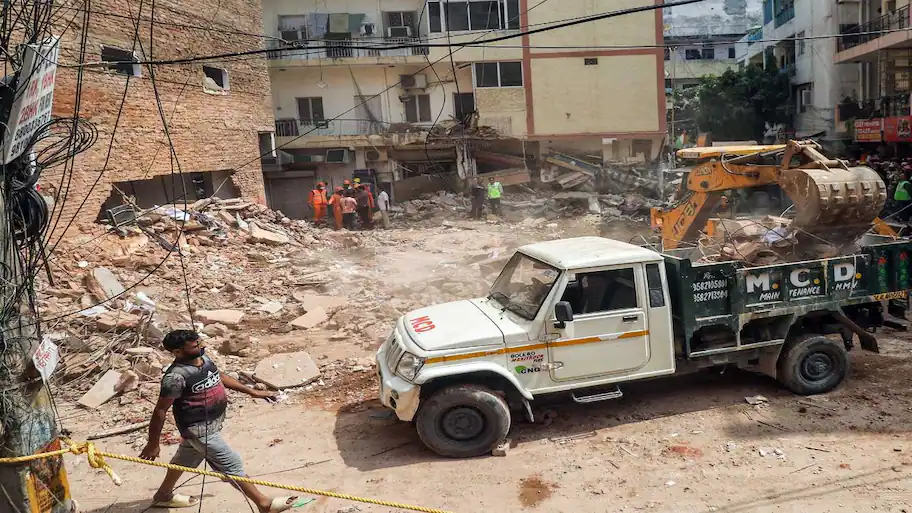 Students living at the property described the PG as safe, while the Satya Niketan collapse has
