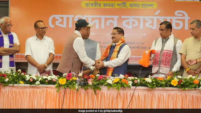 Former Assam Nagaon District Collector Debasish Sharma, along with senior journalists Lenin