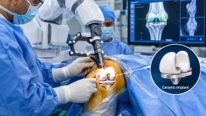 In A First, Doctors Perform Robotic Knee Replacement Using Ceramic Implant