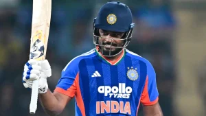 Sanju Samson etched his name into Indian cricket history by becoming only the fifth Indian