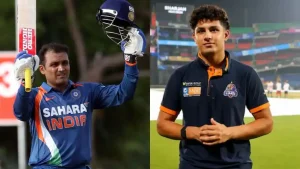 Virender Sehwag's son Aaryavir Sehwag made his India U-19 debut on Friday as India faced