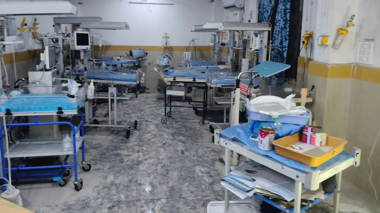 Two infants died after a fire broke out in the Special Newborn Care Unit (SNCU) at Rajiv Gandhi