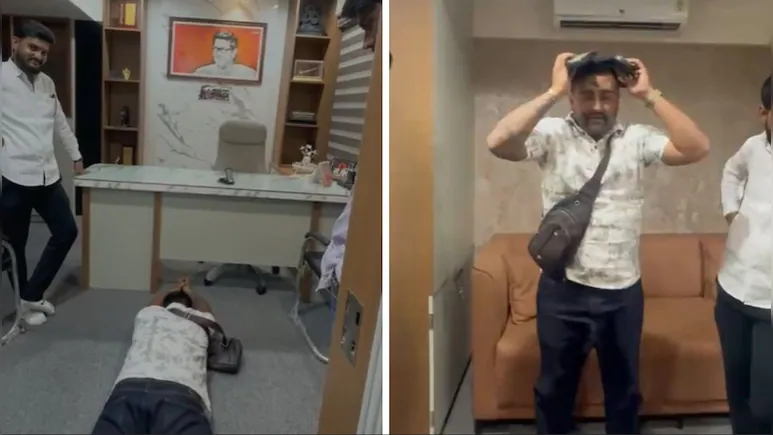 Influencer Made To Prostrate Before Raj Thackeray's Photo Over Reel — "MNS Style"