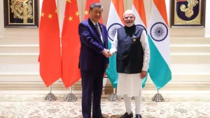 During a meeting on the sidelines of the BRICS Summit in New Delhi on Saturday, Prime Minister