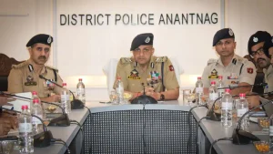 During the meeting, IGP Kashmir reviewed the overall security situation and crime scenario