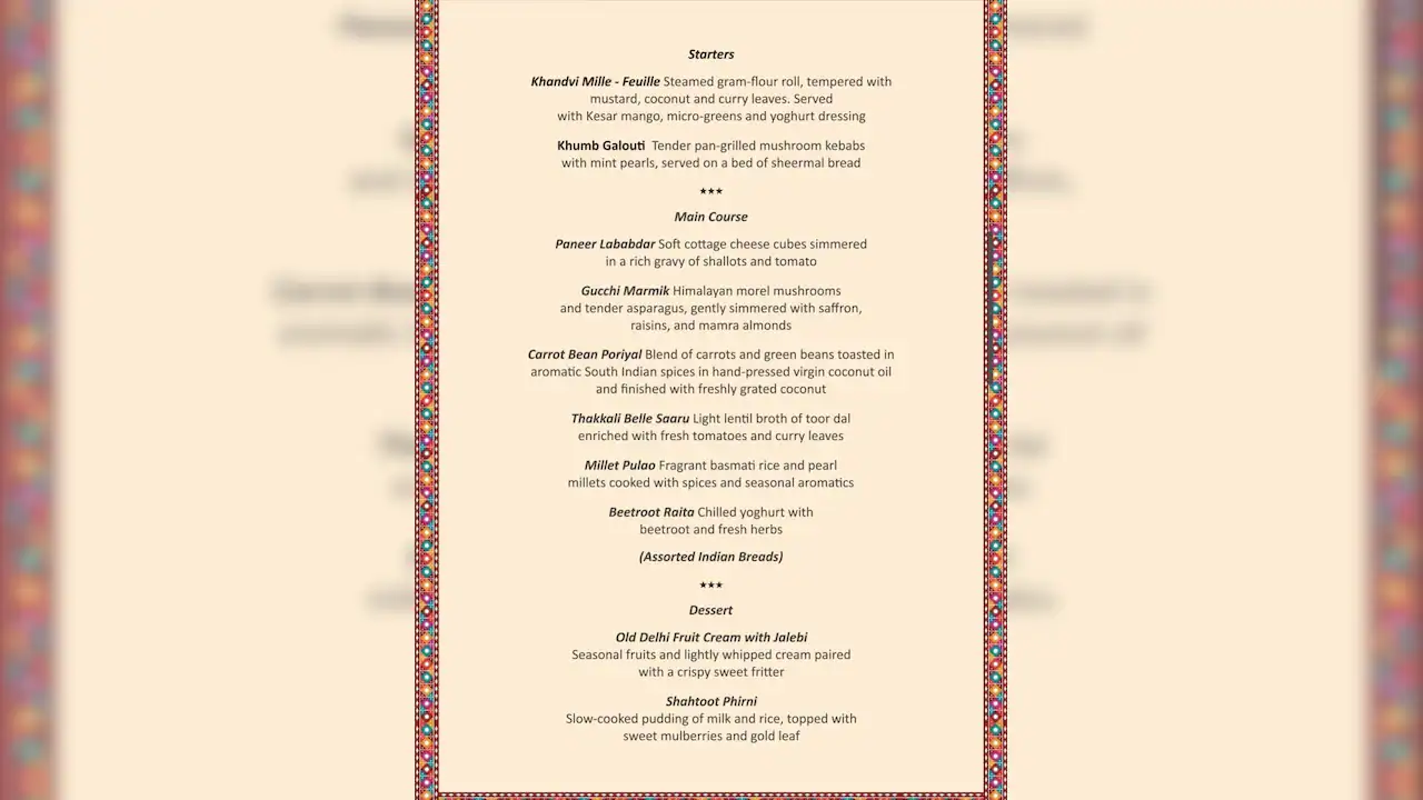 Congress's media and publicity department head Pawan Khera shared the screenshot of the menu