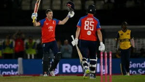 England captain Harry Brook's blistering unbeaten century paved the way for a 119-run thrashing