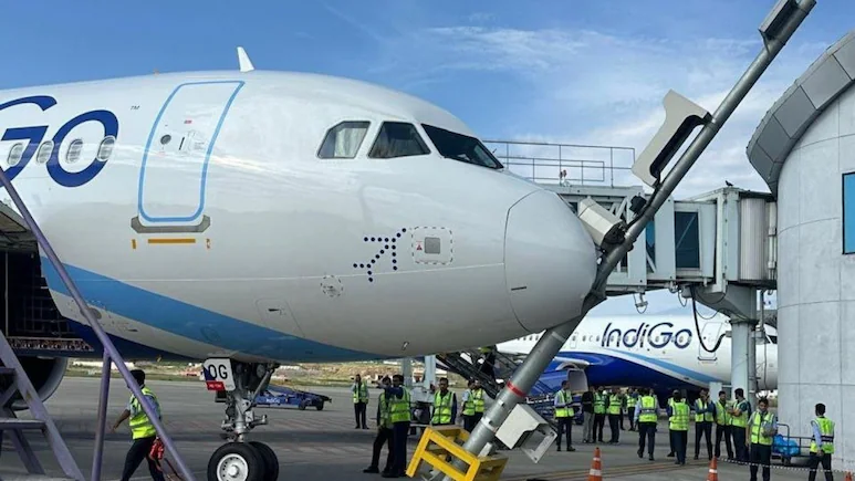 IndiGo Plane Hits Pole During Parking Process At Srinagar Airport