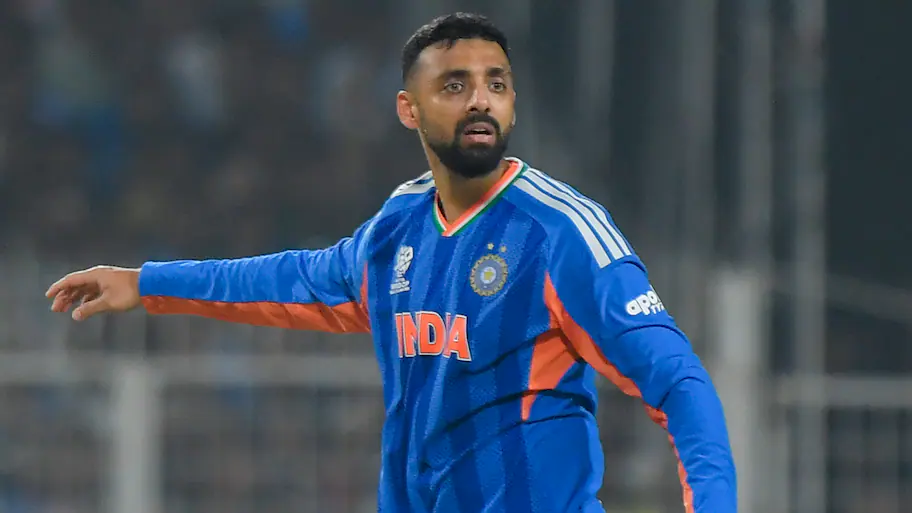 Young leg-spinner Vipraj Nigam has been called up to replace the injured Varun Chakaravarthy
